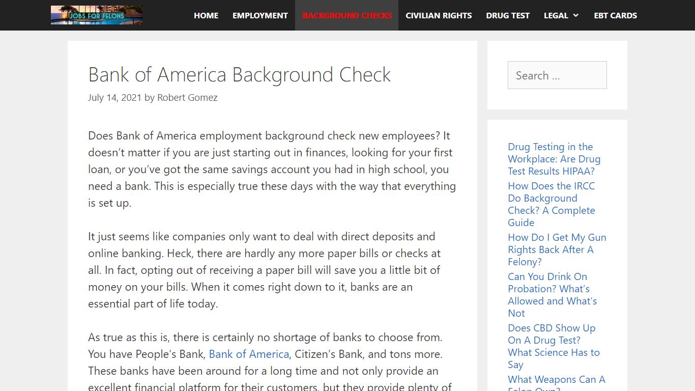 Does Bank of America Background Check? (2021) - Jobs For Felons: Jobs ...