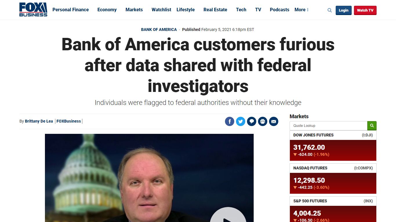 Bank of America customers furious after data shared with federal ...