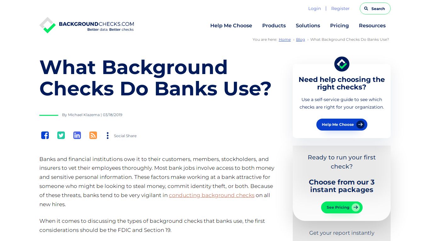 What Background Checks Do Banks Use?